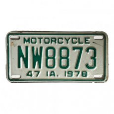 Nummerplaat 'Motorcycle'
