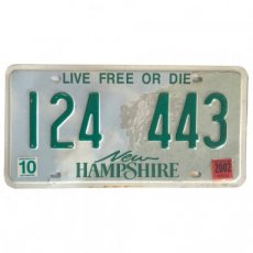 Nummerplaat New Hampshire