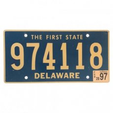 Nummerplaat Delaware